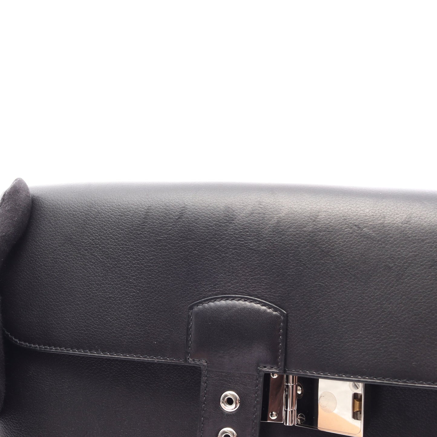 サックアデペッシュ29 ショルダーバッグ エバーグレイン ブラック シルバー金具 Z刻印 エルメス バッグ HERMES