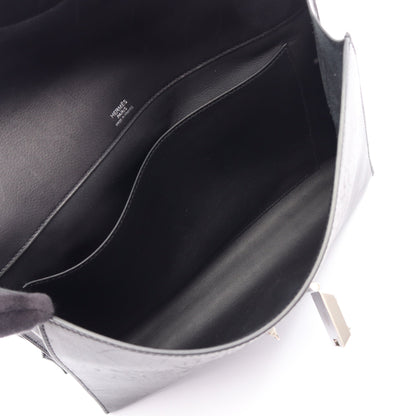 サックアデペッシュ29 ショルダーバッグ エバーグレイン ブラック シルバー金具 Z刻印 エルメス バッグ HERMES