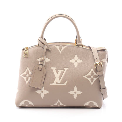 プティ パレPM モノグラムアンプラント トゥルトレール クレーム 2WAY ハンドバッグ レザー グレーベージュ ルイヴィトン バッグ LOUIS VUITTON