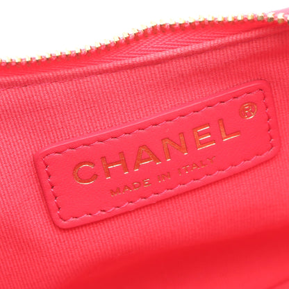 マトラッセ スモールホーボー チェーンショルダーバッグ ラムスキン ピンクパープル ゴールド金具 シャネル バッグ CHANEL