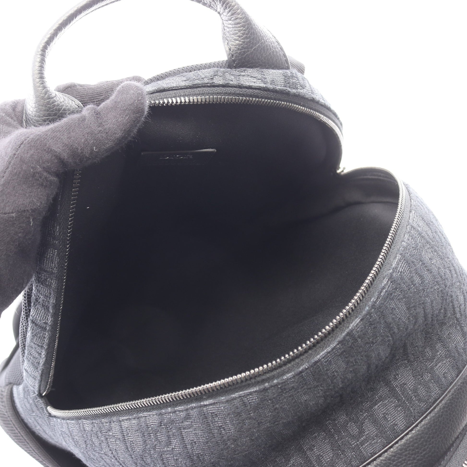 DIOR 8 オブリーク バックパック リュックサック キャンバス レザー ブラック クリスチャンディオール バッグ Christian Dior