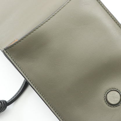 GUSSET FLAT CROSSBODY ガセット フラット クロスボディバッグ ショルダーバッグ レザー カーキグリーン ブラック ロエベ バッグ LOEWE