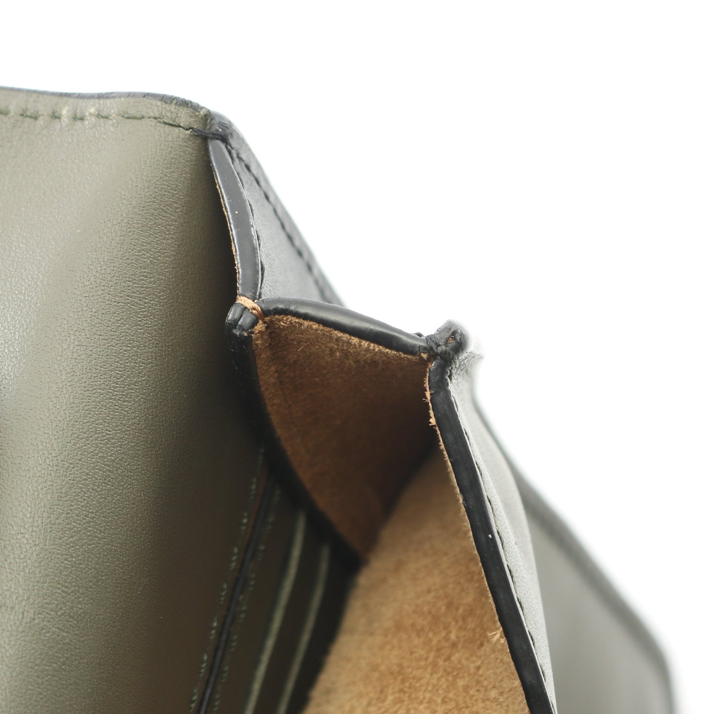 GUSSET FLAT CROSSBODY ガセット フラット クロスボディバッグ ショルダーバッグ レザー カーキグリーン ブラック ロエベ バッグ LOEWE