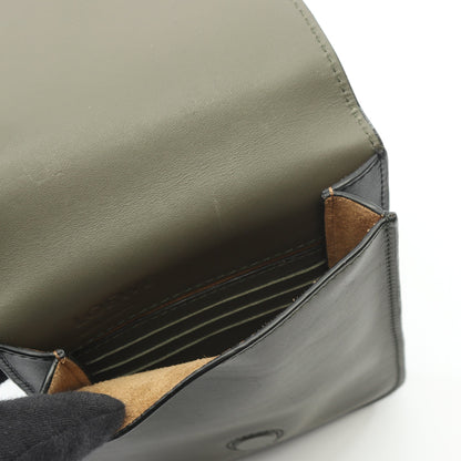 GUSSET FLAT CROSSBODY ガセット フラット クロスボディバッグ ショルダーバッグ レザー カーキグリーン ブラック ロエベ バッグ LOEWE