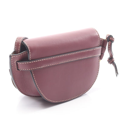 ゲートバッグ ミニ ショルダーバッグ レザー バーガンディ ロエベ バッグ LOEWE
