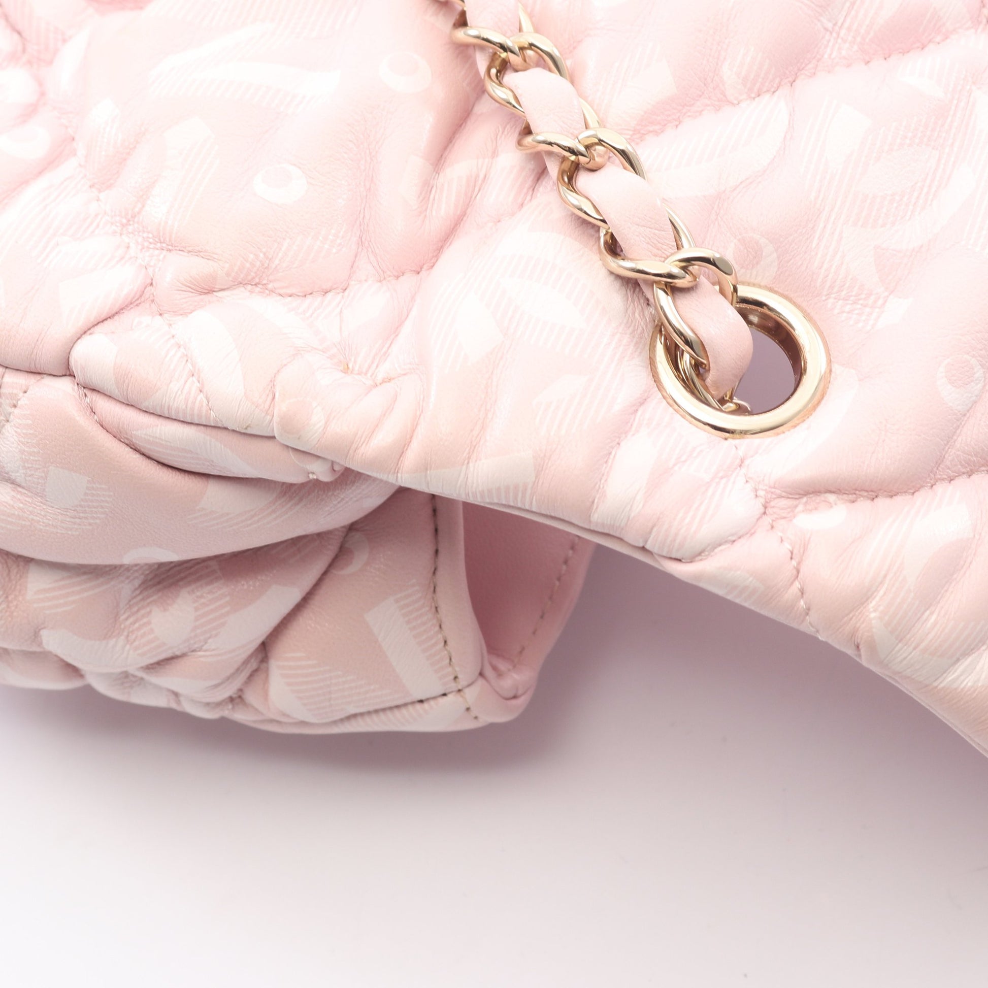 マトラッセ ココネージュ チェーンショルダーバッグ ラムスキン ライトピンク ゴールド金具 シャネル バッグ CHANEL