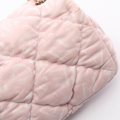 マトラッセ ココネージュ チェーンショルダーバッグ ラムスキン ライトピンク ゴールド金具 シャネル バッグ CHANEL