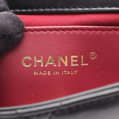 ミニマトラッセ チェーンショルダーバッグ ラムスキン ブラック ゴールド金具 シャネル バッグ CHANEL