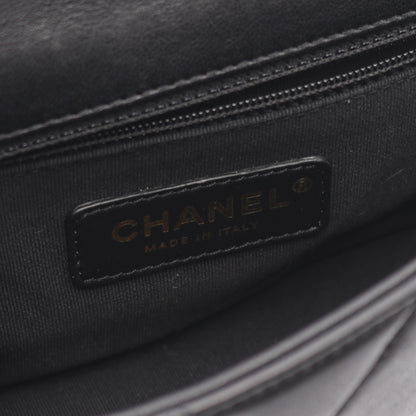 ミニマトラッセ トップハンドル 2WAY チェーンショルダーバッグ ラムスキン ブラック ゴールド金具 シャネル バッグ CHANEL