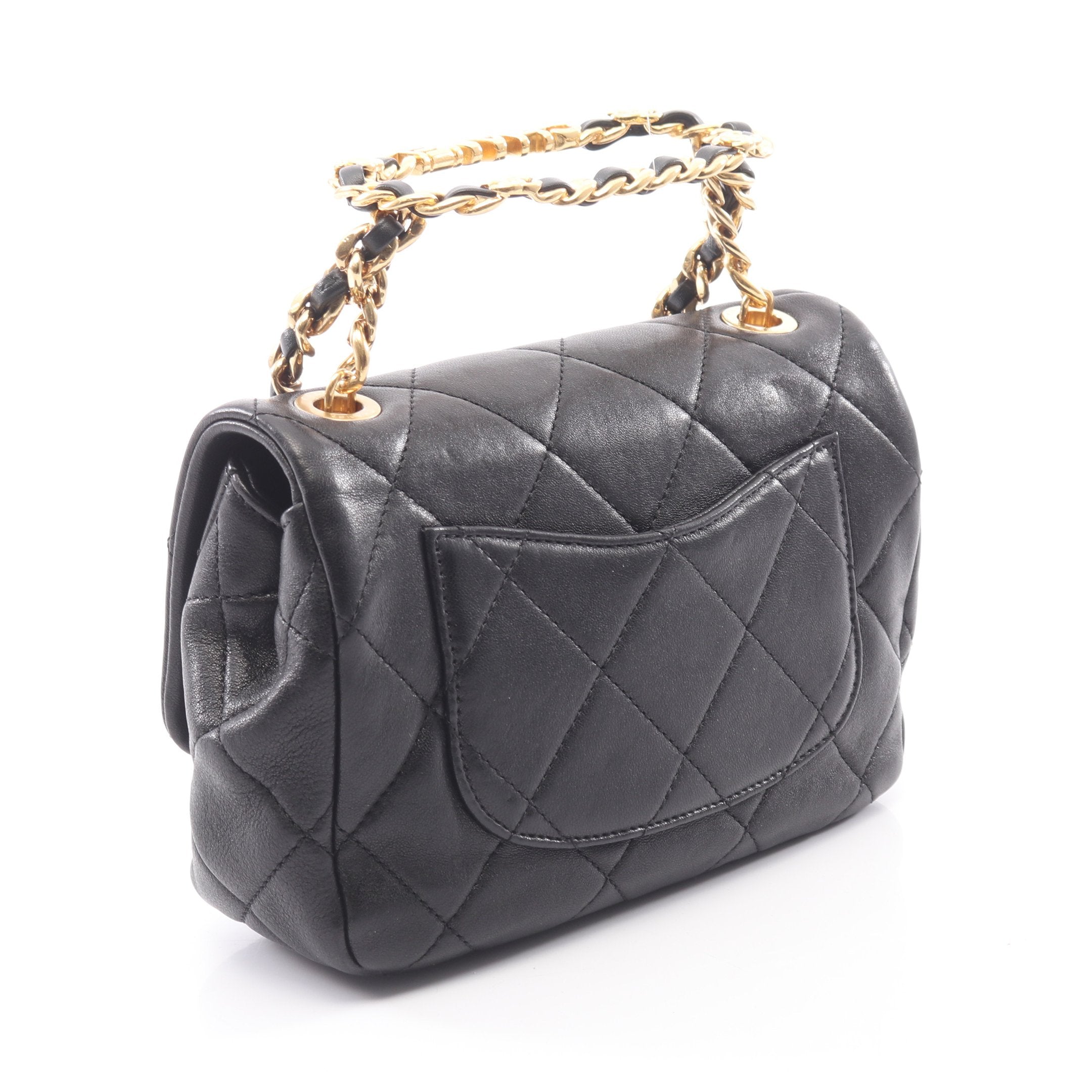 ABCDior チェーンバッグ ミニ ラムスキン 金具 ミニマトラッセ トップハンドル 2WAY チェーンショルダーバッグ