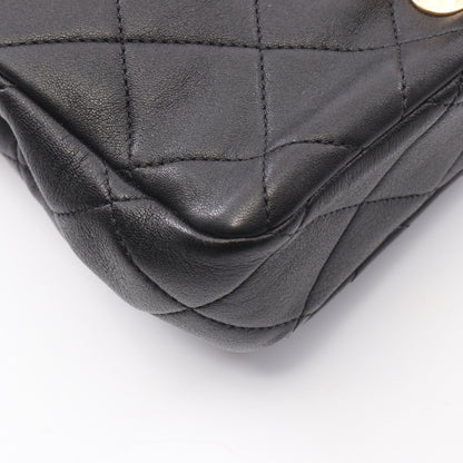 ミニマトラッセ トップハンドル 2WAY チェーンショルダーバッグ ラムスキン ブラック ゴールド金具 シャネル バッグ CHANEL