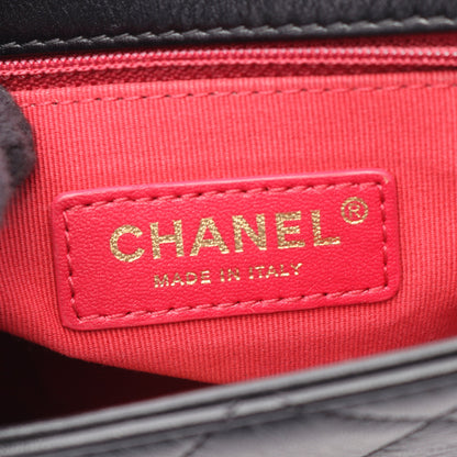 マトラッセ チェーンショルダーバッグ レザー ブラック ゴールド金具 シャネル バッグ CHANEL
