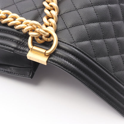 ボーイシャネル スモール チェーンショルダーバッグ キャビアスキン ブラック ゴールド金具 シャネル バッグ CHANEL