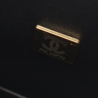 ボーイシャネル スモール チェーンショルダーバッグ キャビアスキン ブラック ゴールド金具 シャネル バッグ CHANEL