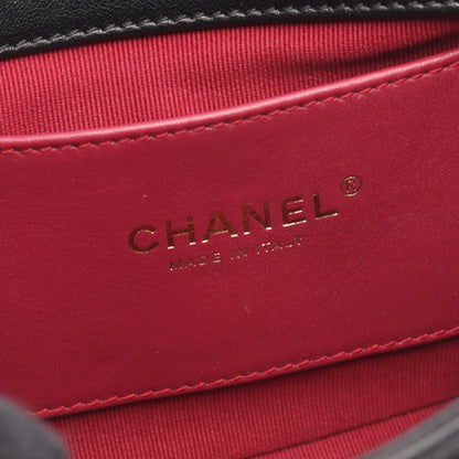 マトラッセ チェーンショルダーバッグ レザー ブラック ゴールド金具 シャネル バッグ CHANEL