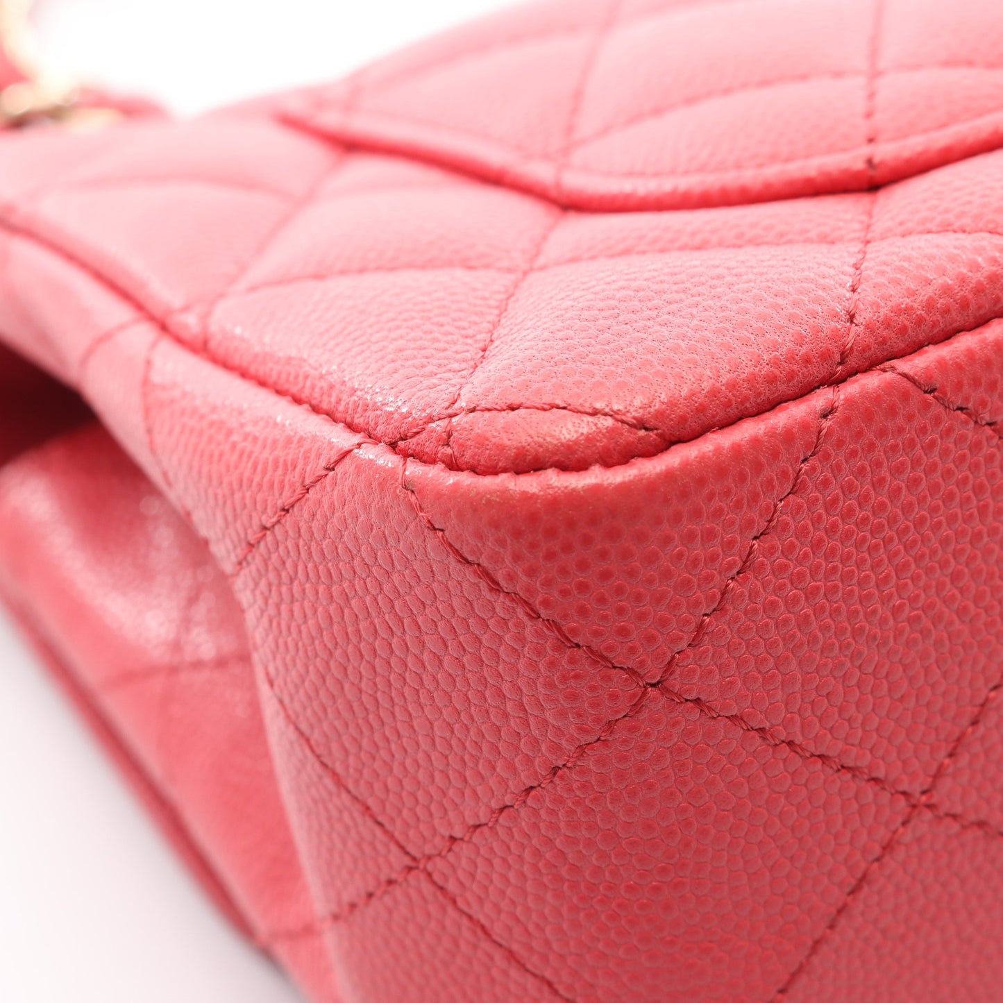ミニマトラッセ20 チェーンショルダーバッグ キャビアスキン ピンク ゴールド金具 シャネル バッグ CHANEL