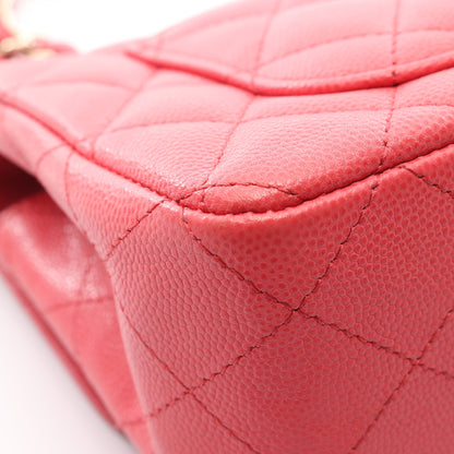 ミニマトラッセ20 チェーンショルダーバッグ キャビアスキン ピンク ゴールド金具 シャネル バッグ CHANEL