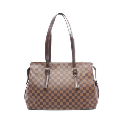 チェルシー ダミエエベヌ ショルダーバッグ トートバッグ PVC レザー ブラウン ルイヴィトン バッグ LOUIS VUITTON