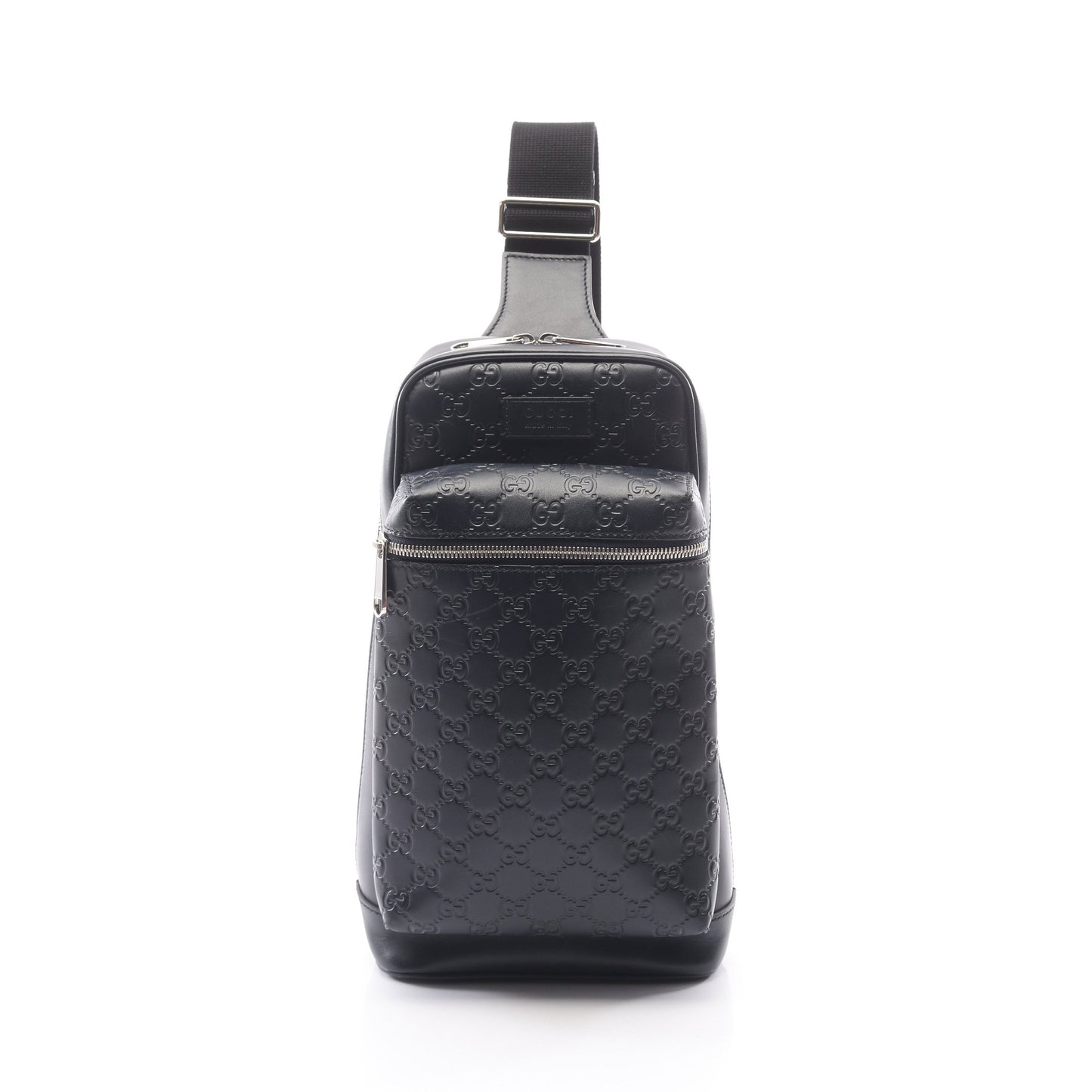 グッチシマ ボディバッグ レザー ネイビー グッチ バッグ GUCCI