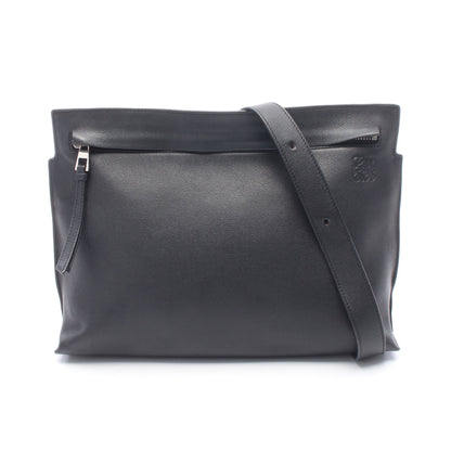 T MESSENGER メッセンジャー ショルダーバッグ レザー ブラック ロエベ バッグ LOEWE