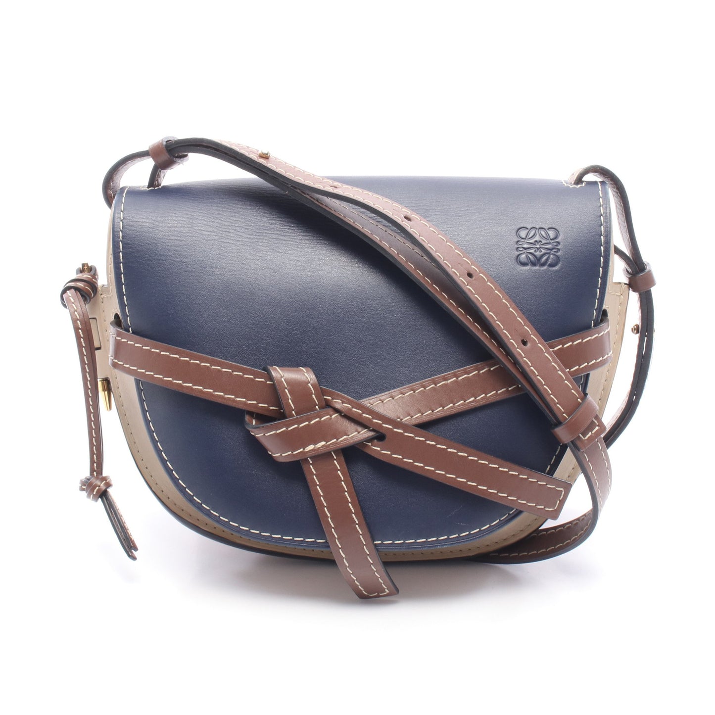 ゲートバッグ スモール ショルダーバッグ レザー ネイビー ベージュ ブラウン ロエベ バッグ LOEWE
