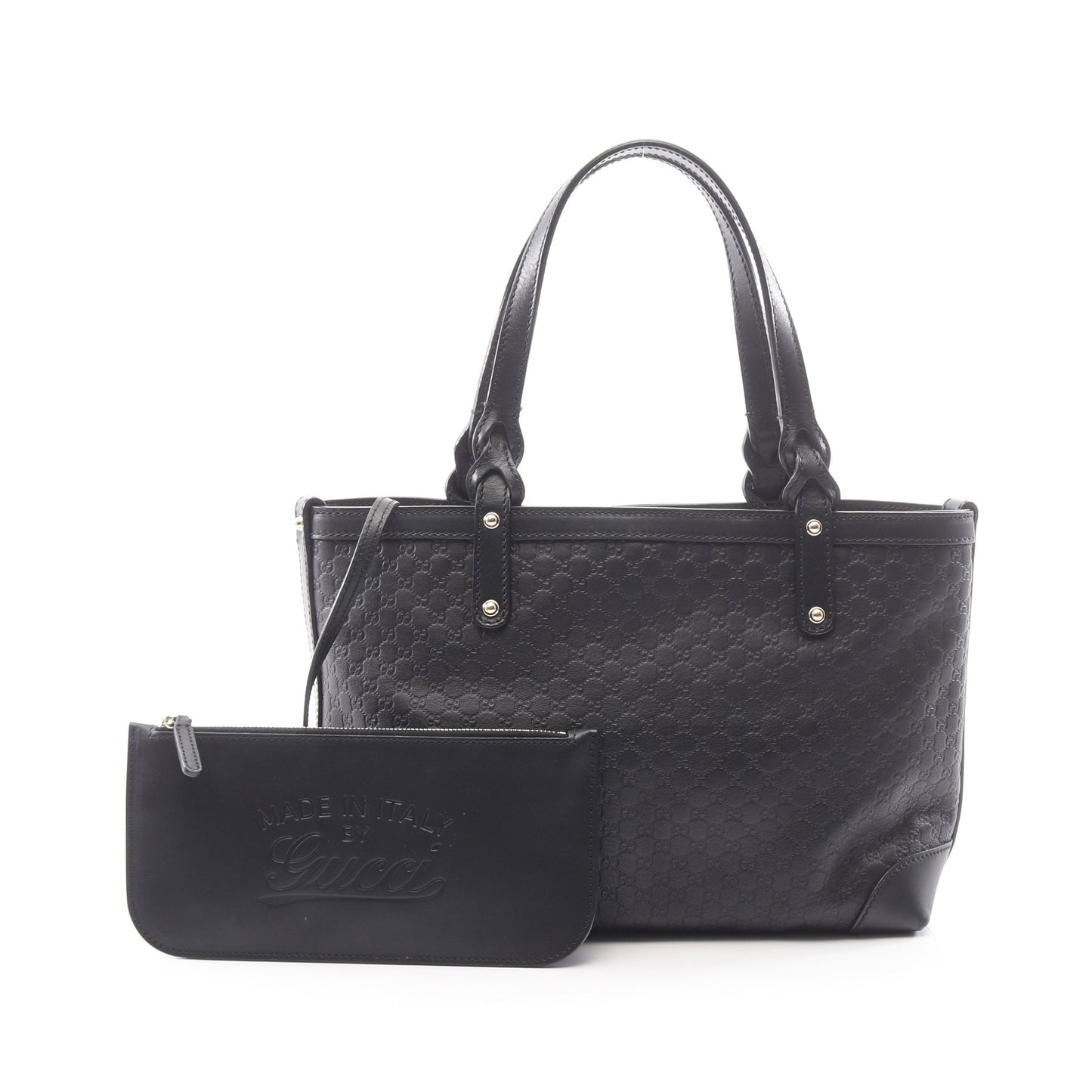 グッチシマ ハンドバッグ トートバッグ レザー ブラック グッチ バッグ GUCCI