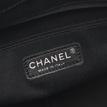 マトラッセ チェーンショルダーバッグ チェーントートバッグ キャビアスキン ブラック シルバー金具 シャネル バッグ CHANEL