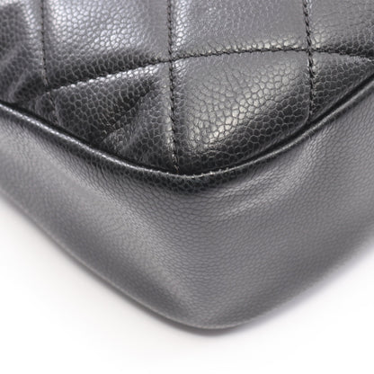マトラッセ チェーンショルダーバッグ チェーントートバッグ キャビアスキン ブラック シルバー金具 シャネル バッグ CHANEL