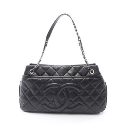 マトラッセ チェーンショルダーバッグ チェーントートバッグ キャビアスキン ブラック シルバー金具 シャネル バッグ CHANEL