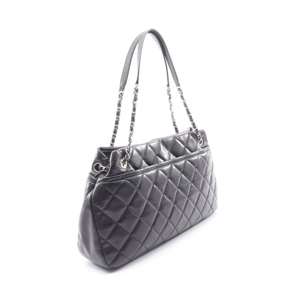 マトラッセ チェーンショルダーバッグ チェーントートバッグ キャビアスキン ブラック シルバー金具 シャネル バッグ CHANEL