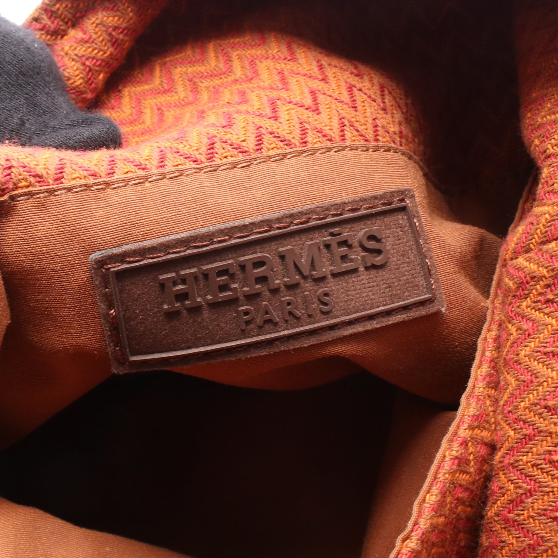 サック デ パンサージュ ショルダーバッグ キャンバス オレンジ レッド ブラウン エルメス バッグ HERMES