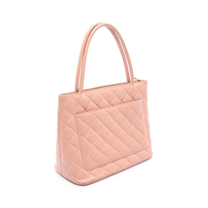 復刻トート ハンドバッグ トートバッグ キャビアスキン ピンク ゴールド金具 シャネル バッグ CHANEL