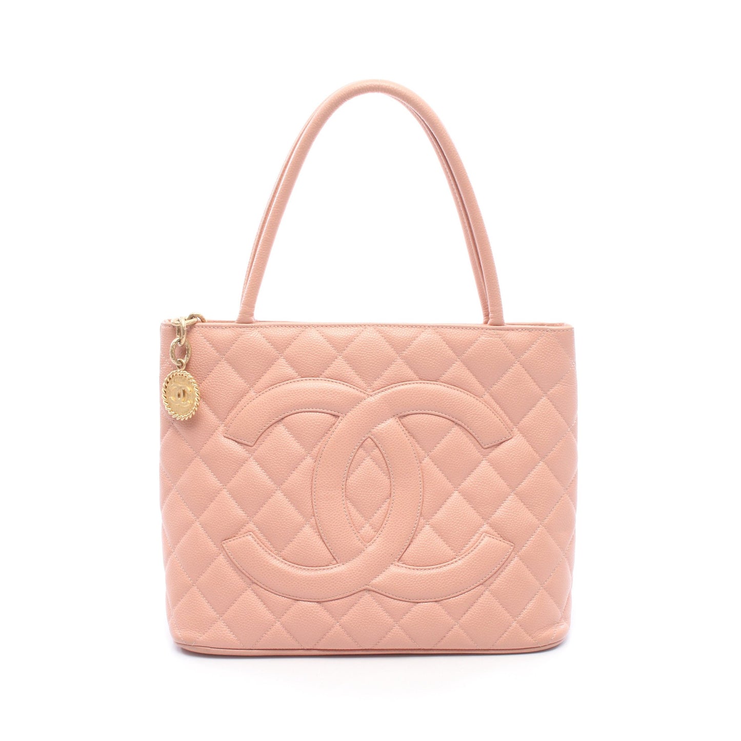 復刻トート ハンドバッグ トートバッグ キャビアスキン ピンク ゴールド金具 シャネル バッグ CHANEL