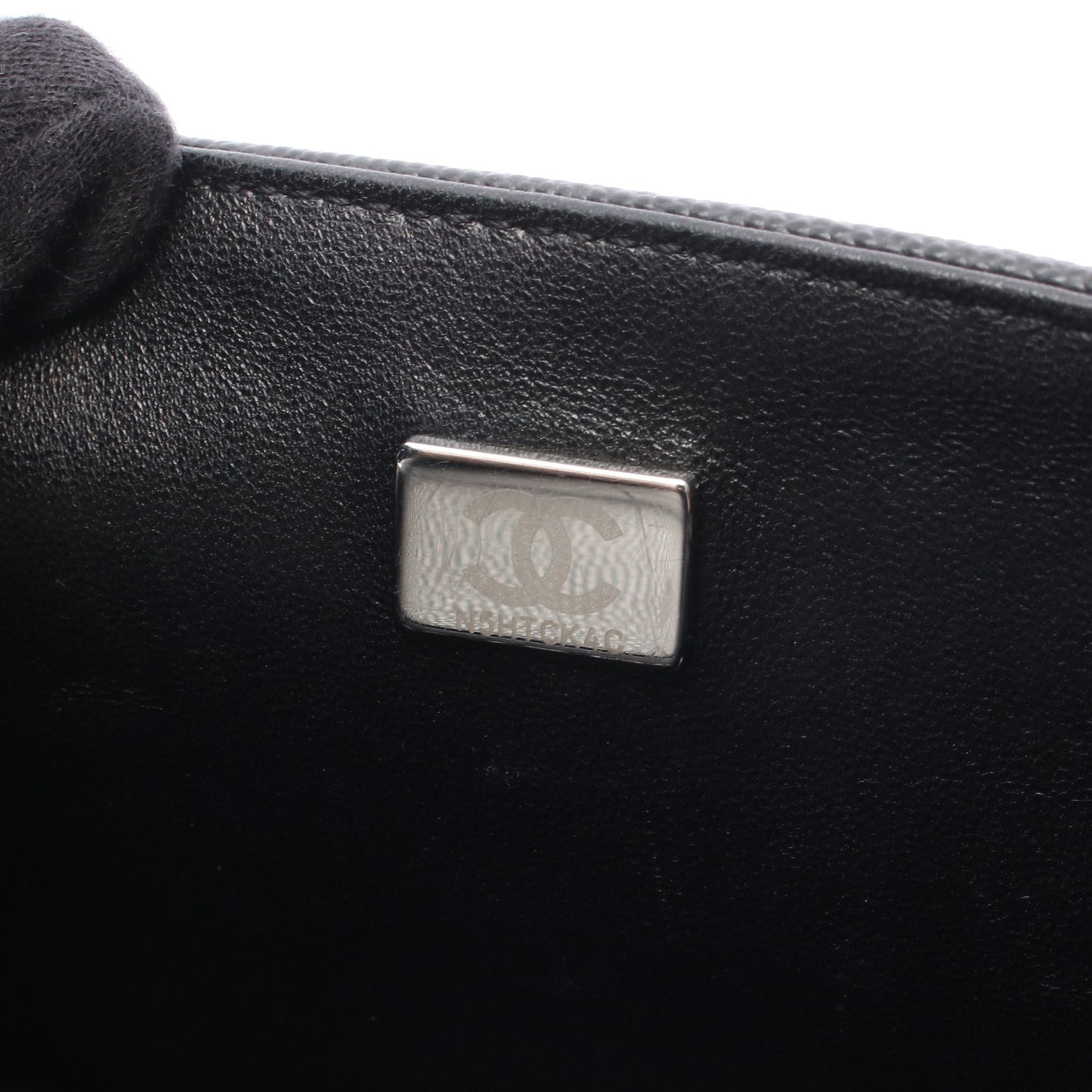 ボーイシャネル チェーンショルダーバッグ キャビアスキン ブラック シルバー金具 シャネル バッグ CHANEL