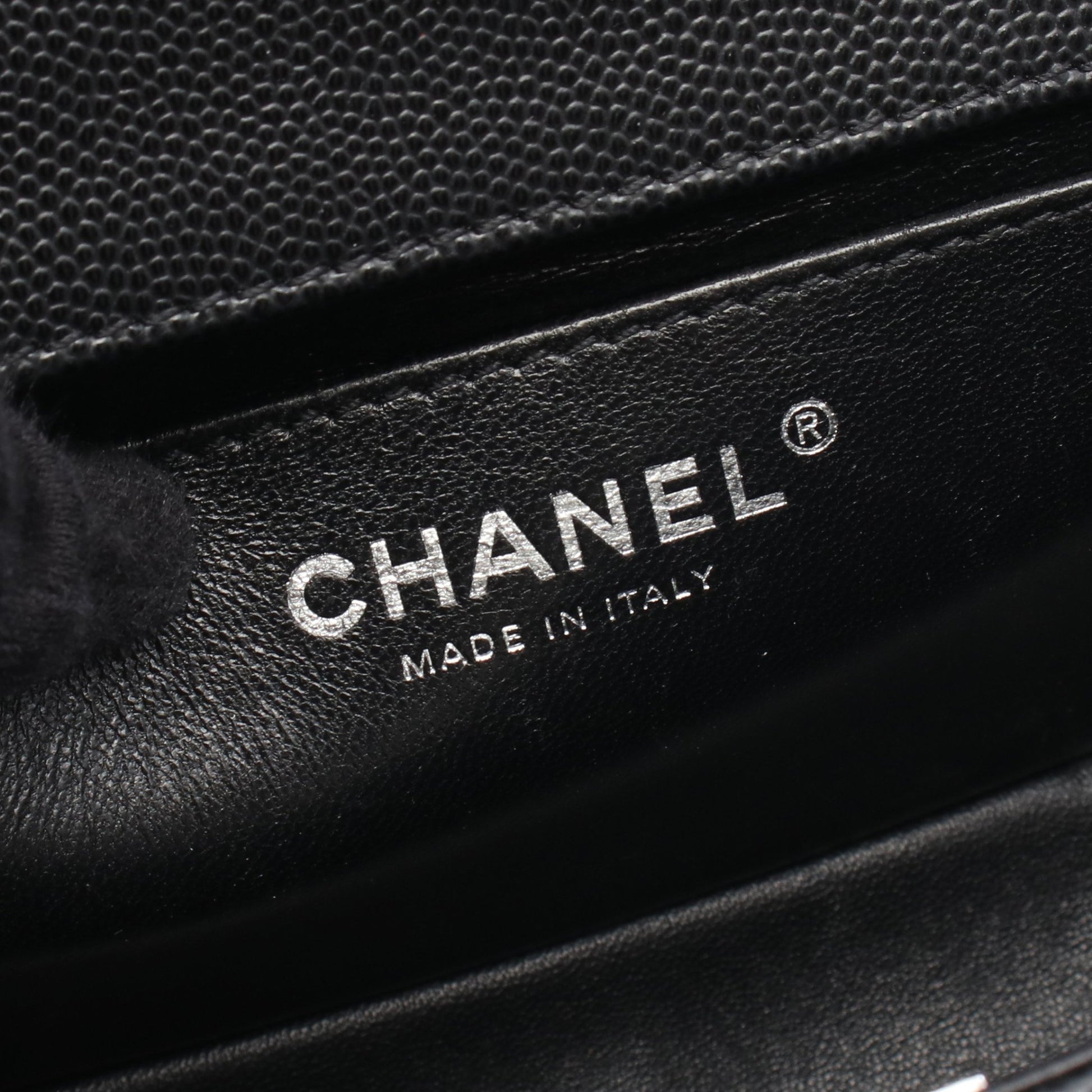 ボーイシャネル チェーンショルダーバッグ キャビアスキン ブラック シルバー金具 シャネル バッグ CHANEL