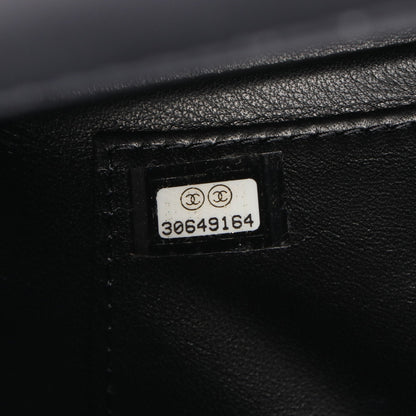 マトラッセ チェーンショルダーバッグ レザー ブラック ブラック金具 シャネル バッグ CHANEL