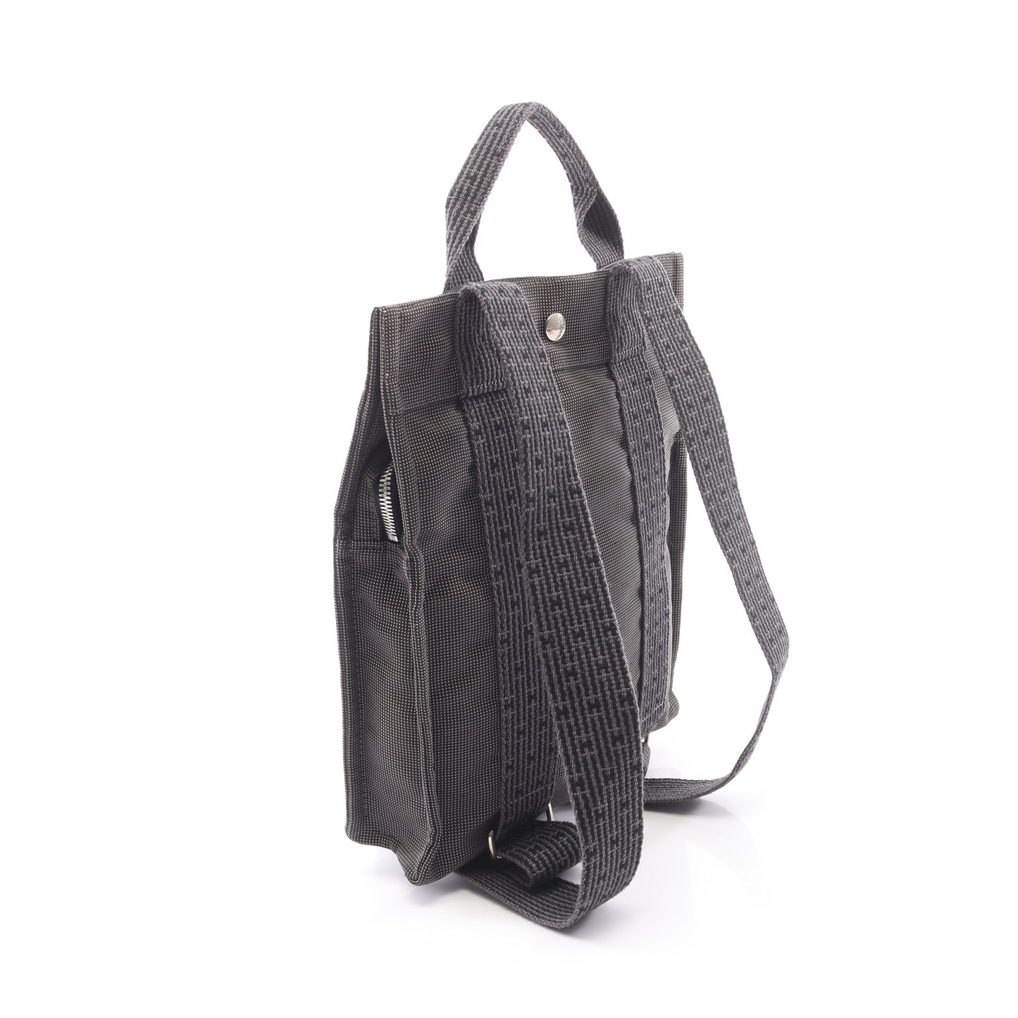 エールライン アドPM バックパック リュックサック ナイロンキャンバス ダークグレー シルバー金具 エルメス バッグ HERMES