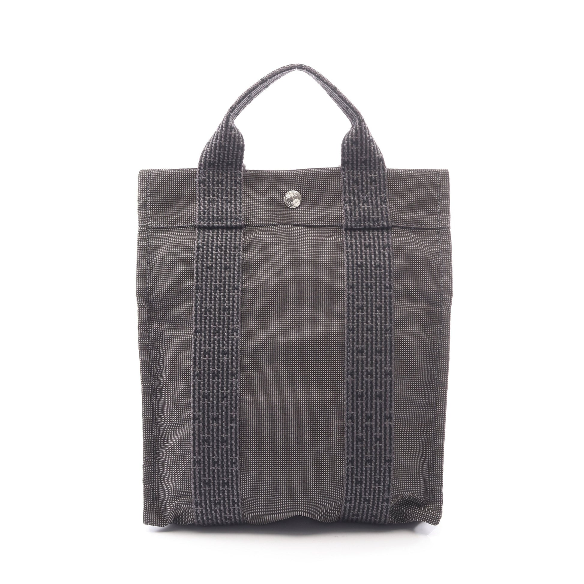 エールライン アドPM バックパック リュックサック ナイロンキャンバス ダークグレー シルバー金具 エルメス バッグ HERMES