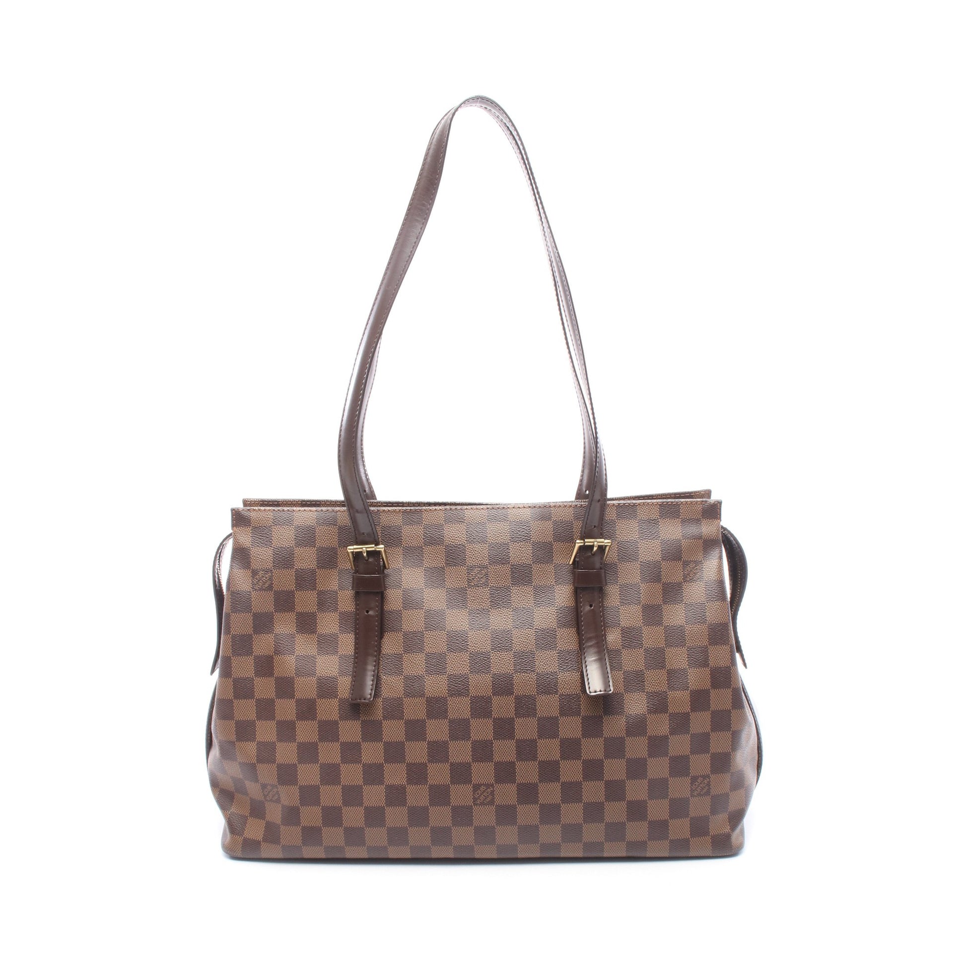 チェルシー ダミエエベヌ ショルダーバッグ トートバッグ PVC レザー ブラウン ルイヴィトン バッグ LOUIS VUITTON
