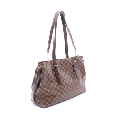チェルシー ダミエエベヌ ショルダーバッグ トートバッグ PVC レザー ブラウン ルイヴィトン バッグ LOUIS VUITTON