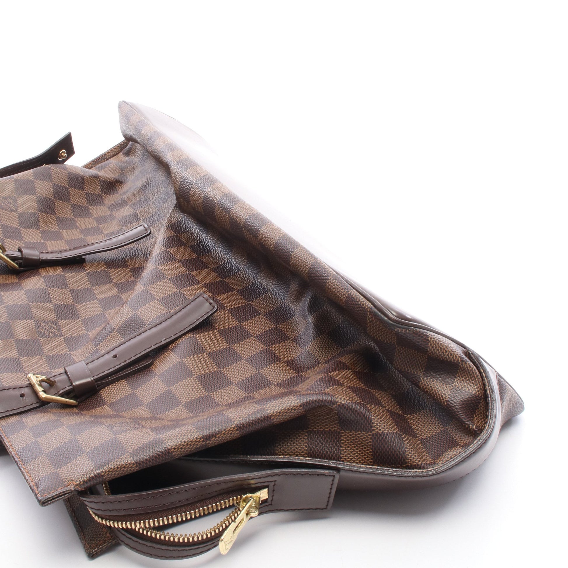 チェルシー ダミエエベヌ ショルダーバッグ トートバッグ PVC レザー ブラウン ルイヴィトン バッグ LOUIS VUITTON