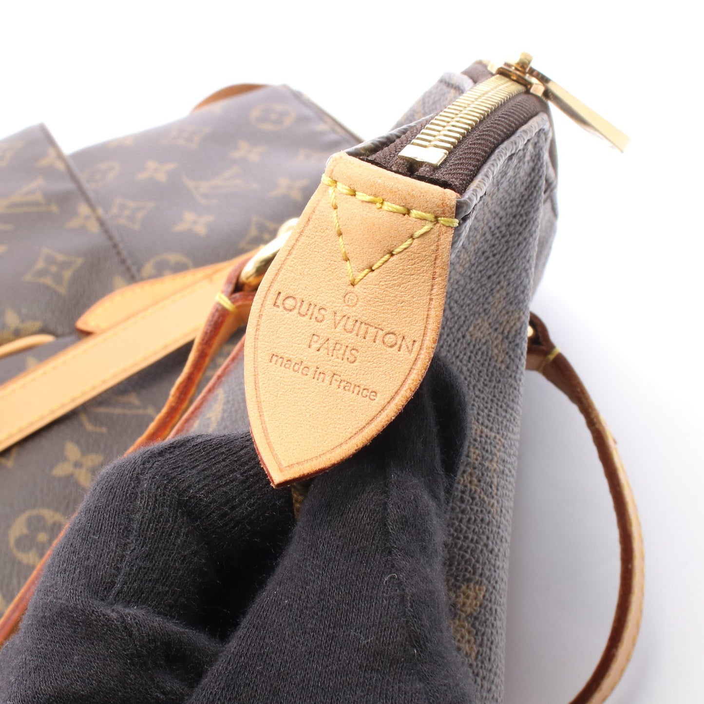トータリーGM モノグラム ショルダーバッグ トートバッグ PVC レザー ブラウン ルイヴィトン バッグ LOUIS VUITTON