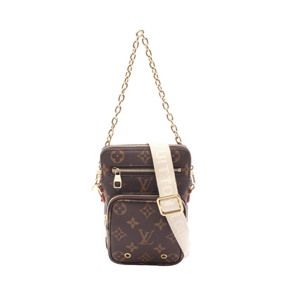 ユーティリティ クロスボディ モノグラム 2WAY チェーンハンドバッグ PVC レザー ブラウン ルイヴィトン バッグ LOUIS VUITTON
