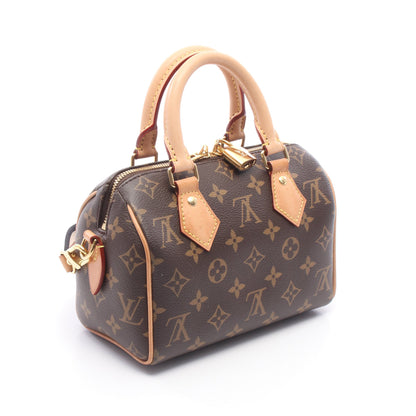 スピーディ バンドリエール20 モノグラム 2WAY ハンドバッグ PVC レザー ブラウン ルイヴィトン バッグ LOUIS VUITTON
