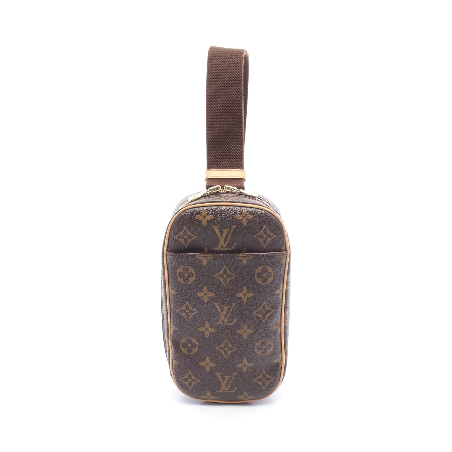 ポシェットガンジュ モノグラム ボディバッグ PVC レザー ブラウン ルイヴィトン バッグ LOUIS VUITTON