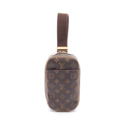 ポシェットガンジュ モノグラム ボディバッグ PVC レザー ブラウン ルイヴィトン バッグ LOUIS VUITTON