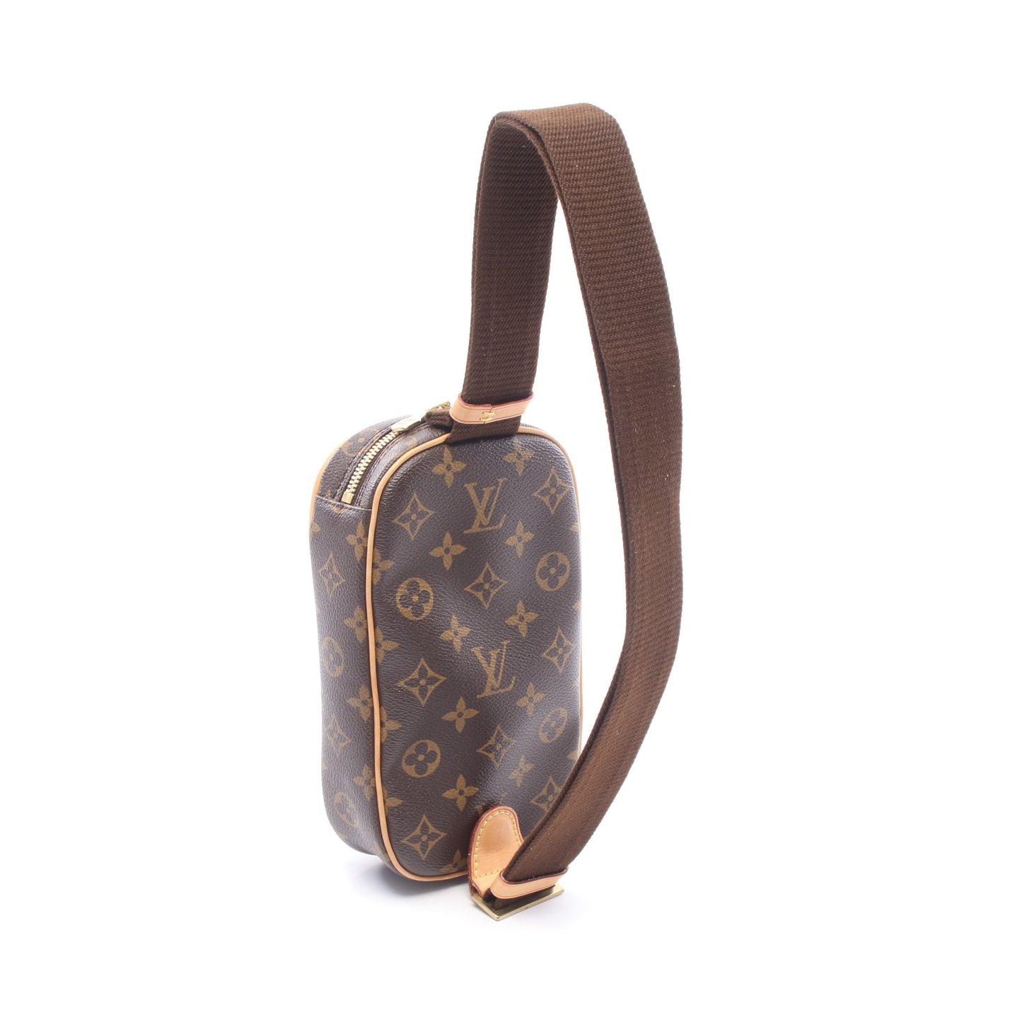 ポシェットガンジュ モノグラム ボディバッグ PVC レザー ブラウン ルイヴィトン バッグ LOUIS VUITTON