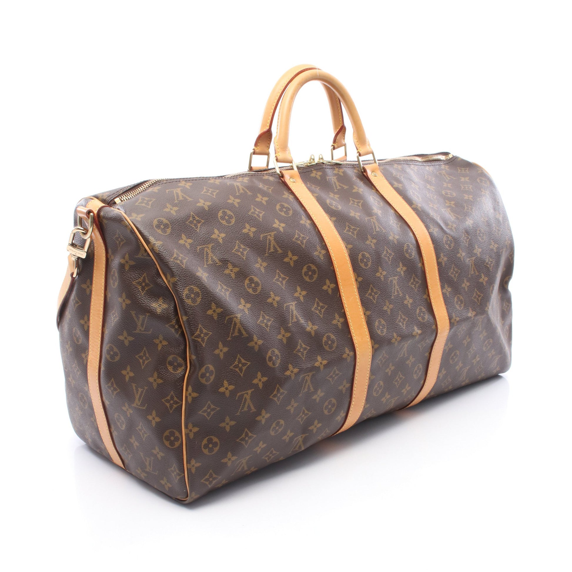 キーポル バンドリエール60 モノグラム ボストンバッグ PVC レザー ブラウン ルイヴィトン バッグ LOUIS VUITTON