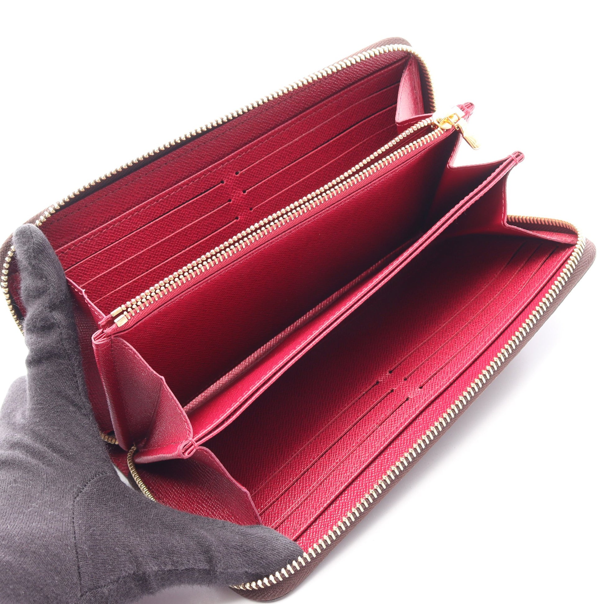 ジッピーウォレット モノグラム フューシャ ラウンドファスナー長財布 PVC ブラウン ピンクパープル ルイヴィトン 財布・小物 LOUIS VUITTON