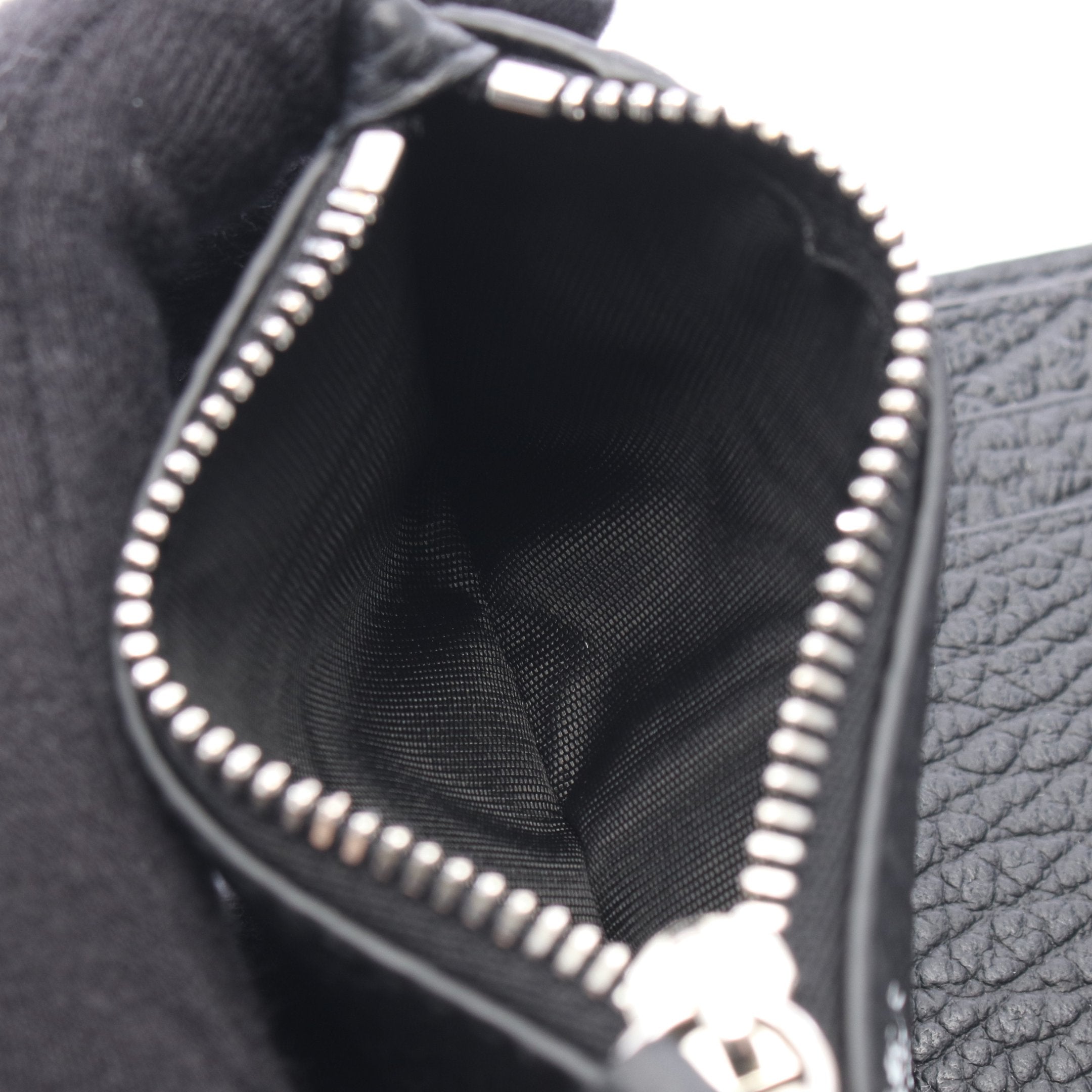 スリーフォールドウォレット 三つ折り財布 レザー ブラック メゾン